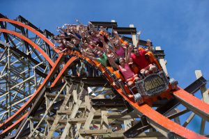 roller coaster at an amusement park